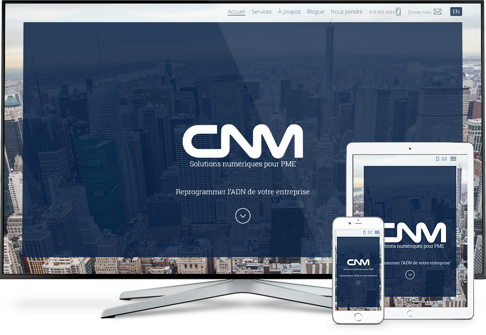 Réalisation - CNM solutions numériques pour PME - Conception de sites Web - Eraweb l'agence créative